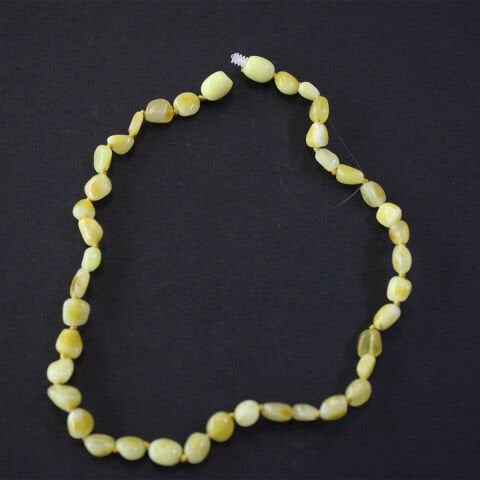 Damla Kehribar Sarı Bebek Kolyesi 4 (gr)