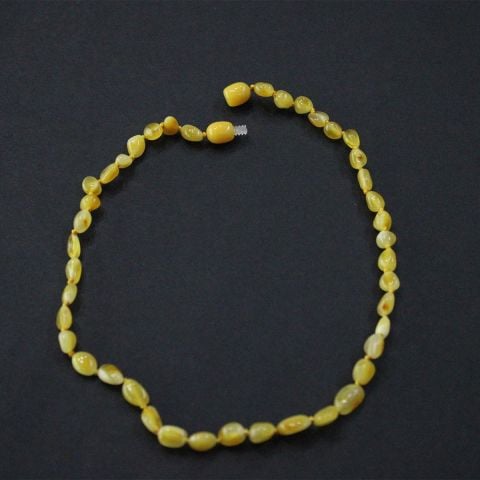 Damla Kehribar Sarı Bebek Kolyesi 4 (gr)