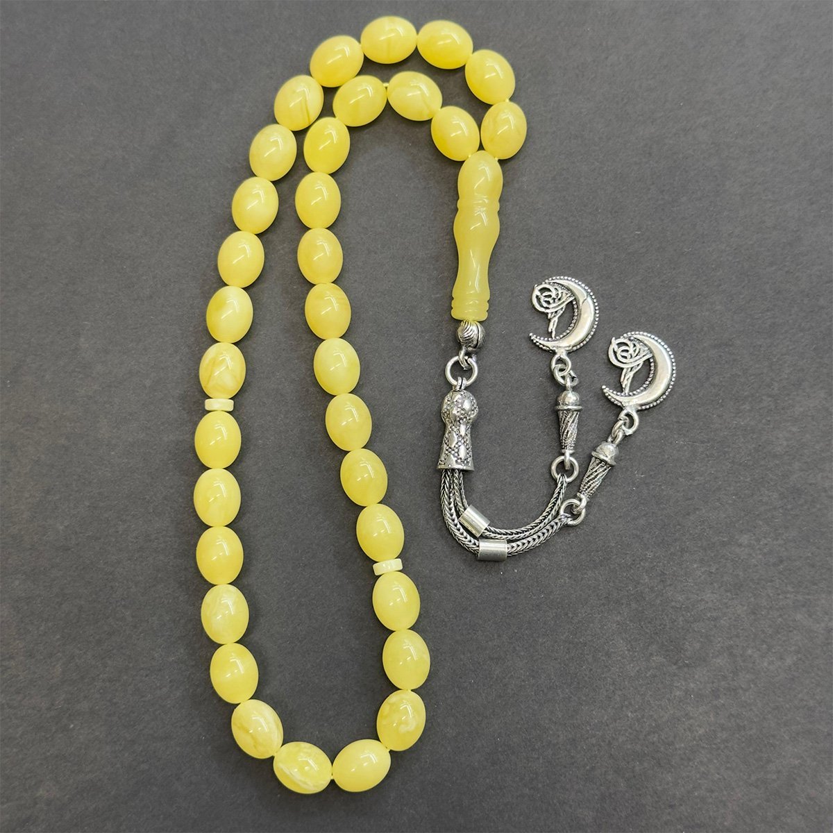 Kaliningrad Damla Kehribar Badem Tespih 7*9 (mm)