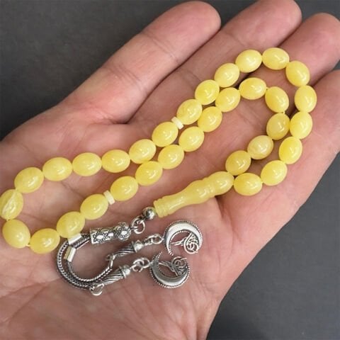 Kaliningrad Damla Kehribar Badem Tespih 7*9 (mm)