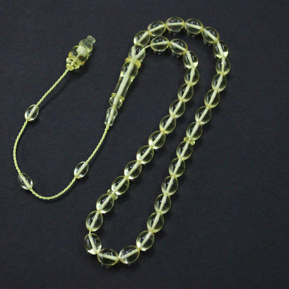 Sistemli Şeffaf Kaliningrad Damla Kehribar Beyzi 6,5*9 (mm)-3