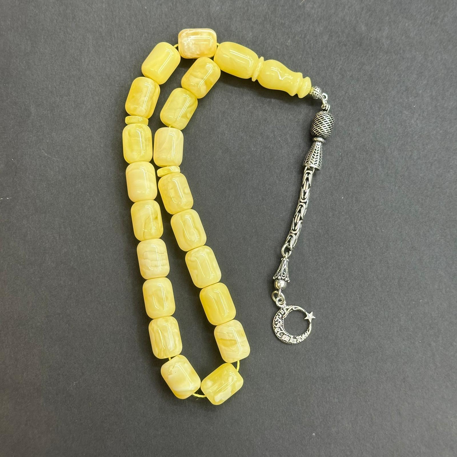 Maskot Kaliningrad Damla Kehribar Tespih 10*13,5 (mm)