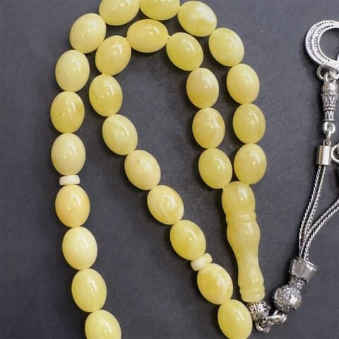 Kaliningrad Damla Kehribar Badem Tespih 7*9 (mm)-2