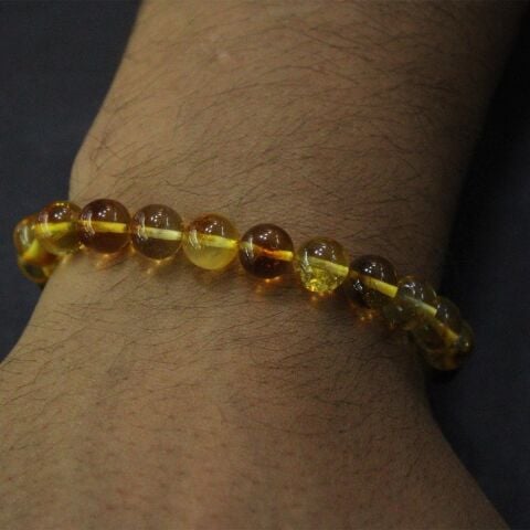 Şeffaf Kaliningrad Damla Kehribar Küre Bileklik 8,5 (gr)