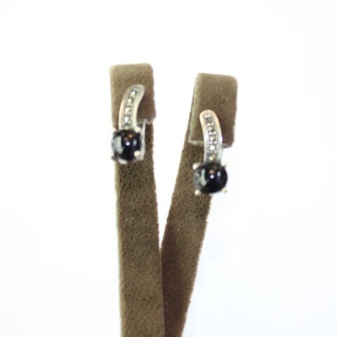 Gümüş Markazit Oltu Taşı Küpe Model No -25