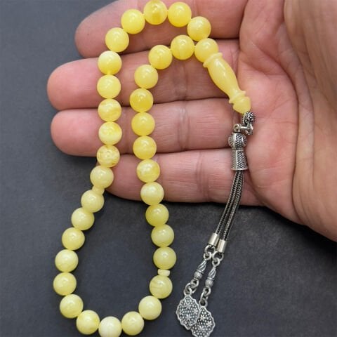 Kaliningrad Damla Kehribar Küre Tespih 8 (mm)-3