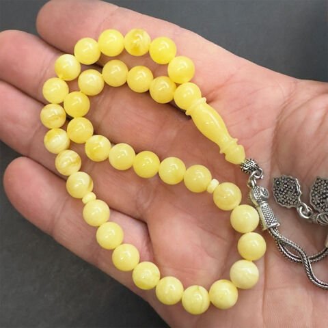 Kaliningrad Damla Kehribar Küre Tespih 8 (mm)-3