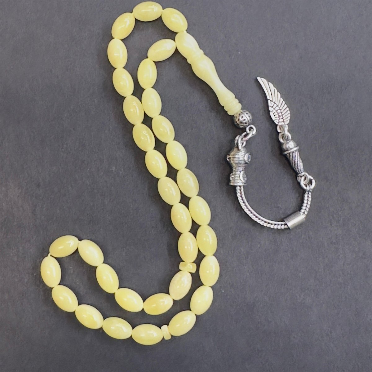 Kaliningrad Damla Kehribar Beyzi Tespih 5*8 (mm)