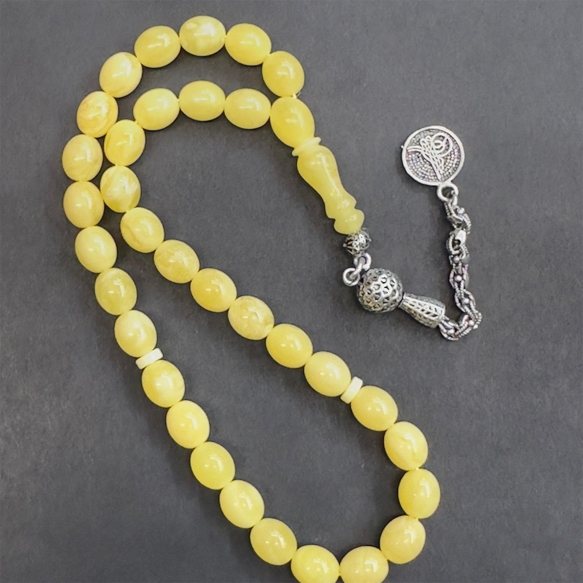 Kaliningrad Damla Kehribar Badem Tespih 7,5*9 (mm)