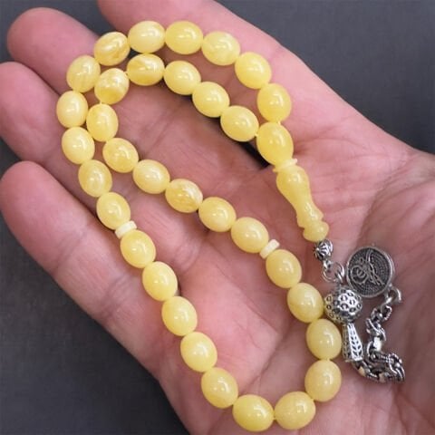 Kaliningrad Damla Kehribar Badem Tespih 7,5*9 (mm)