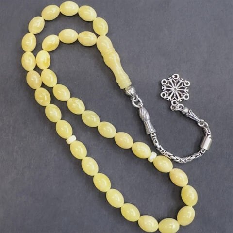 Kaliningrad Damla Kehribar Badem Tespih 6,5*8,5 (mm)