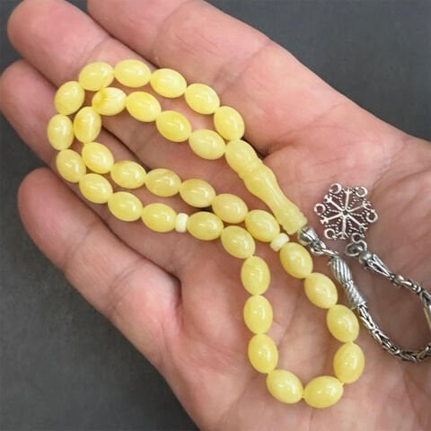 Kaliningrad Damla Kehribar Badem Tespih 6,5*8,5 (mm)