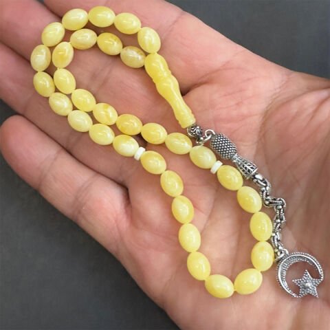 Kaliningrad Damla Kehribar Badem Tespih 6,5*8,5 (mm)-1