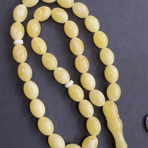 Kaliningrad Damla Kehribar Badem Tespih 6,5*8,5 (mm)-1