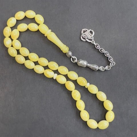 Kaliningrad Damla Kehribar Badem Tespih 6,5*8,5 (mm)-2