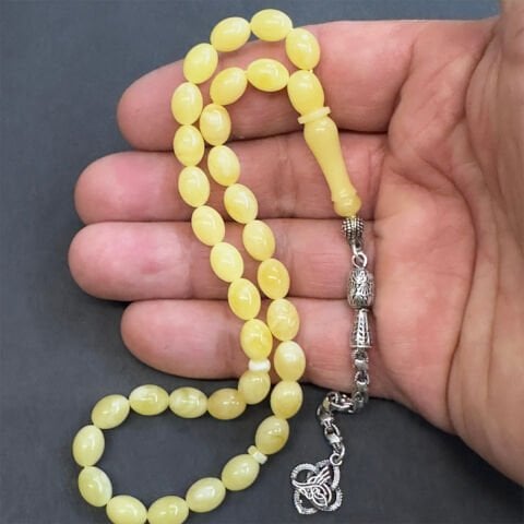 Kaliningrad Damla Kehribar Badem Tespih 6,5*8,5 (mm)-2