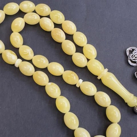 Kaliningrad Damla Kehribar Badem Tespih 6,5*8,5 (mm)-2