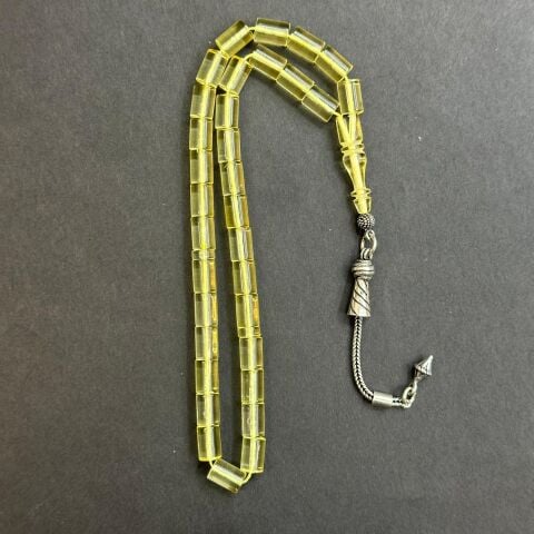 Şeffaf Litvanya Damla Kehribar Tespih 5*7 (mm)