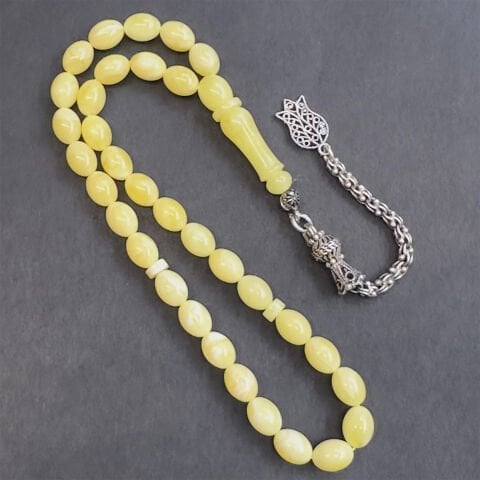 Kaliningrad Damla Kehribar Badem Tespih 6,5*8,5 (mm)-3