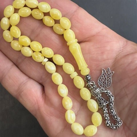 Kaliningrad Damla Kehribar Badem Tespih 6,5*8,5 (mm)-3