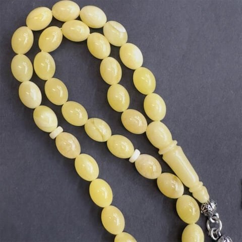 Kaliningrad Damla Kehribar Badem Tespih 6,5*8,5 (mm)-4