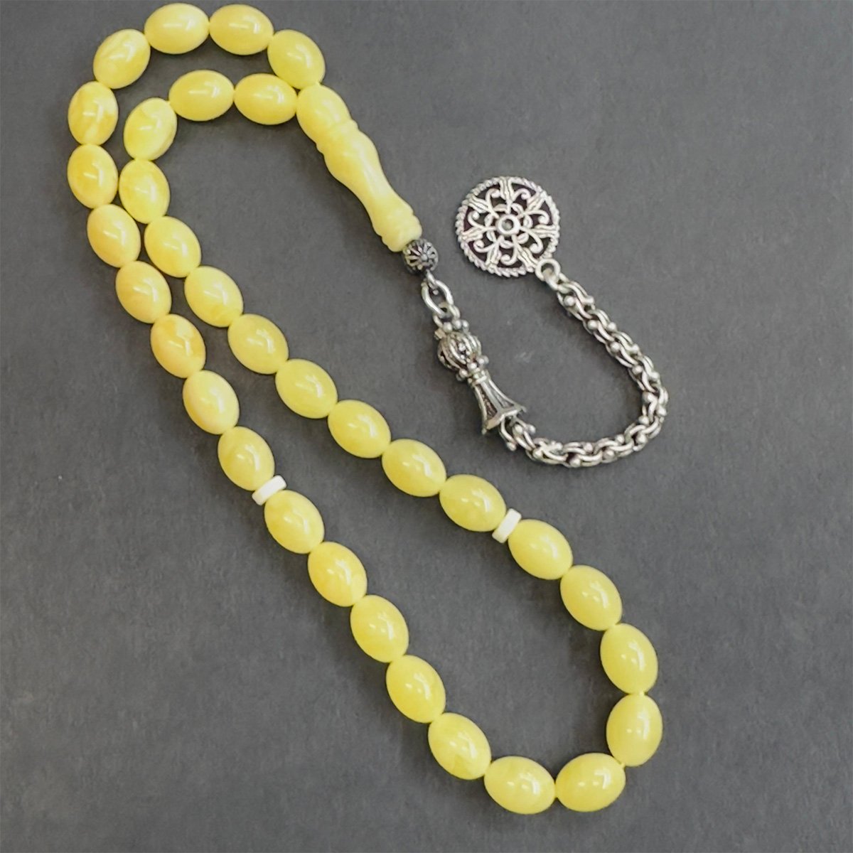 Kaliningrad Damla Kehribar Badem Tespih 6,5*8,5 (mm)-5