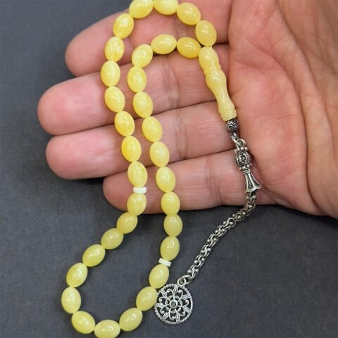 Kaliningrad Damla Kehribar Badem Tespih 6,5*8,5 (mm)-5