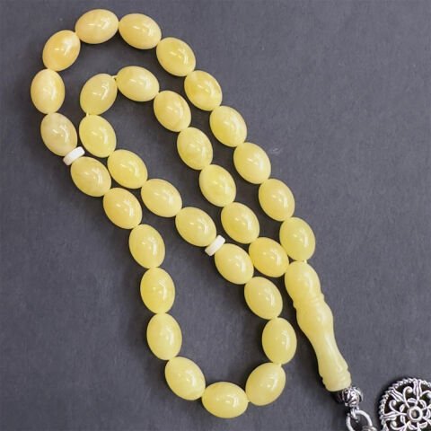 Kaliningrad Damla Kehribar Badem Tespih 6,5*8,5 (mm)-5