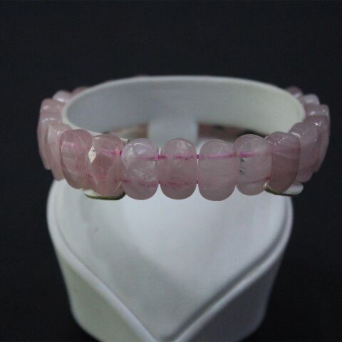 Pembe Kuvars Rolex Doğal Taş Bileklik