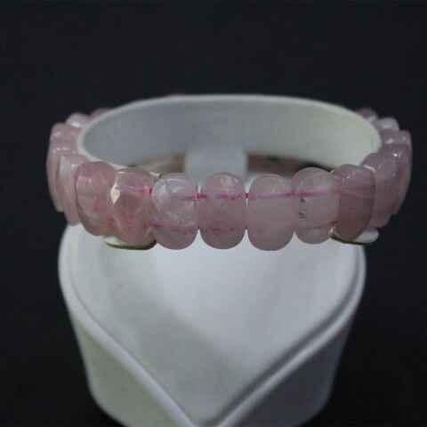 Pembe Kuvars Rolex Doğal Taş Bileklik