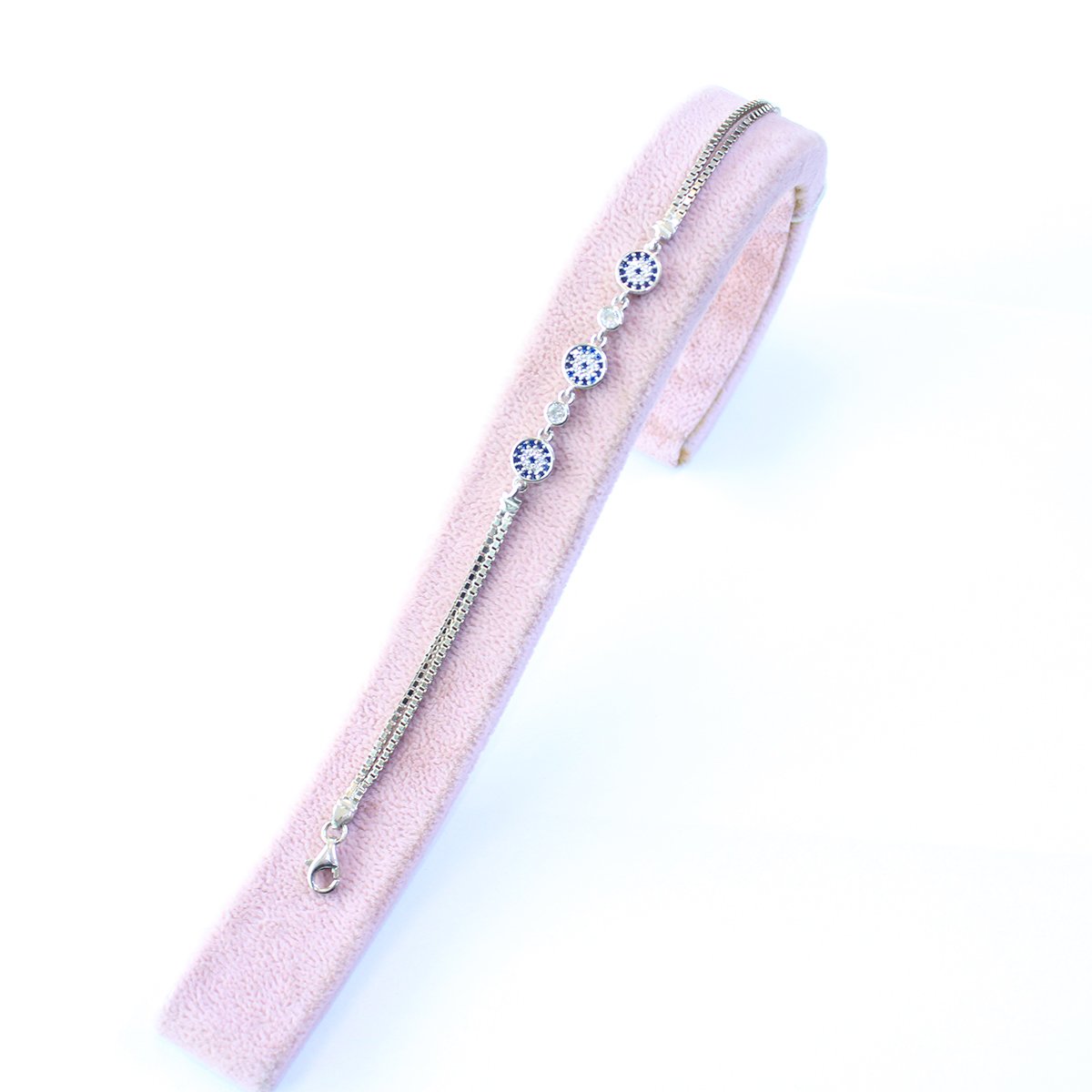 Zirkon Taşlı Gümüş Bileklik