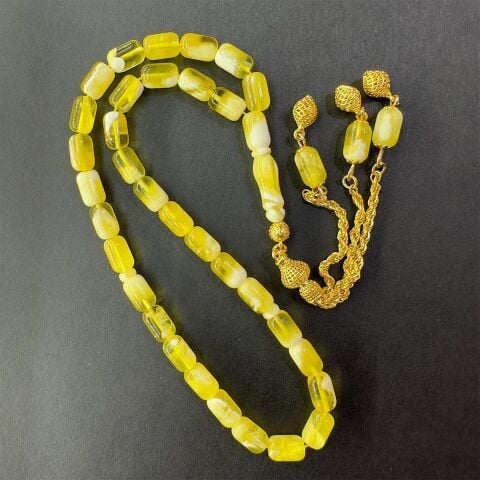 Yarım Ay Kaliningrad Damla Kehribar Tespih 6*9 (mm)