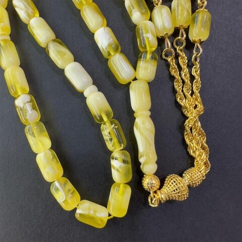 Yarım Ay Kaliningrad Damla Kehribar Tespih 6*9 (mm)