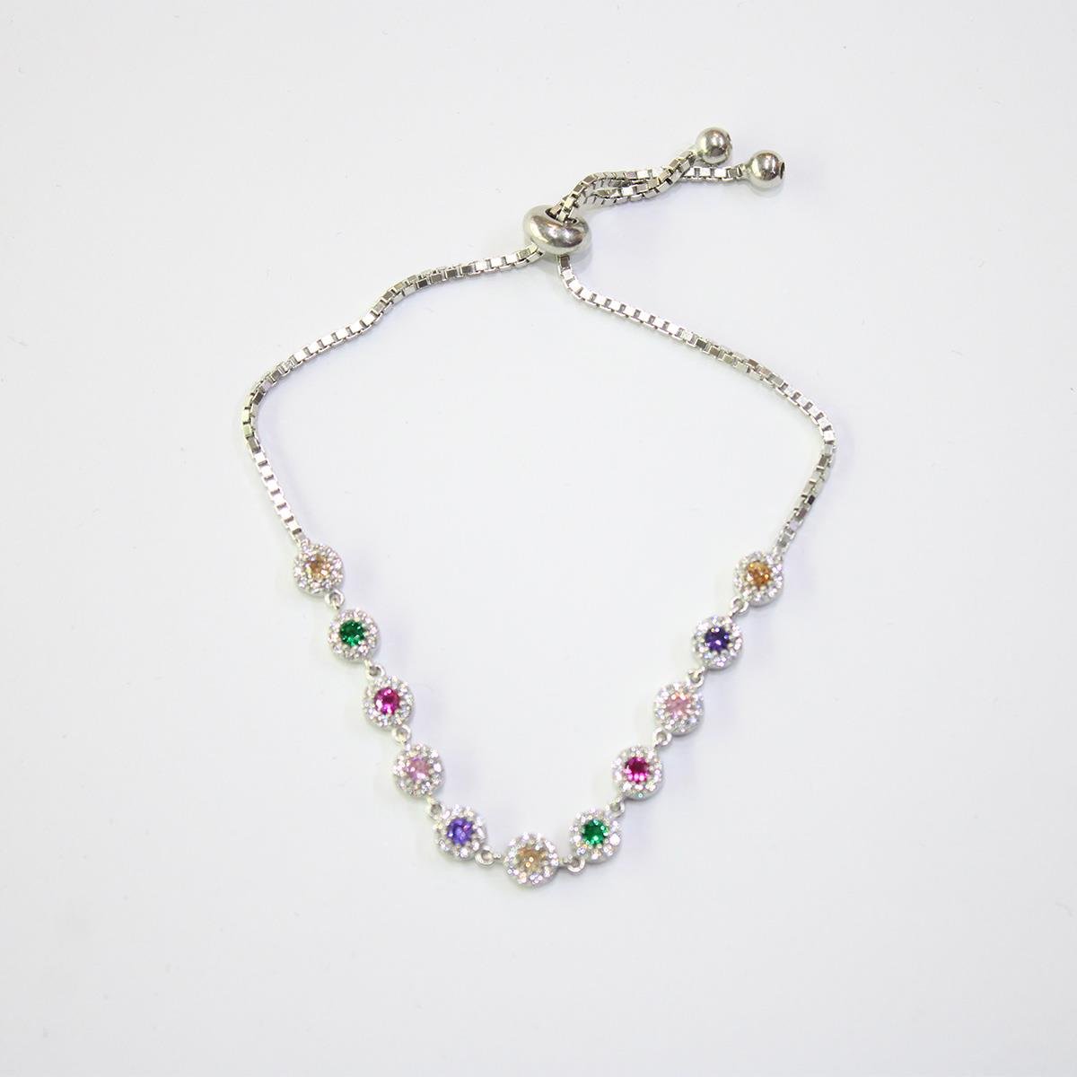 Zirkon Taşlı Gümüş Renkli Model Bileklik