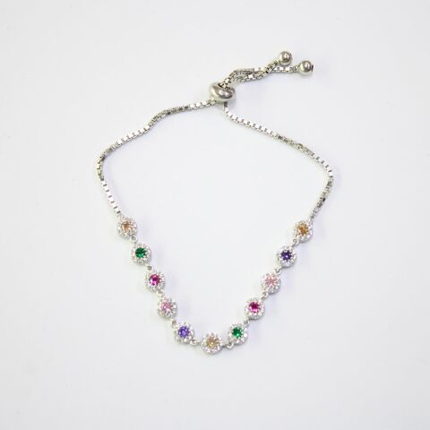 Zirkon Taşlı Gümüş Renkli Model Bileklik