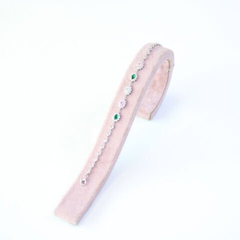 Zirkon Taşlı Gümüş Renkli Model Bileklik