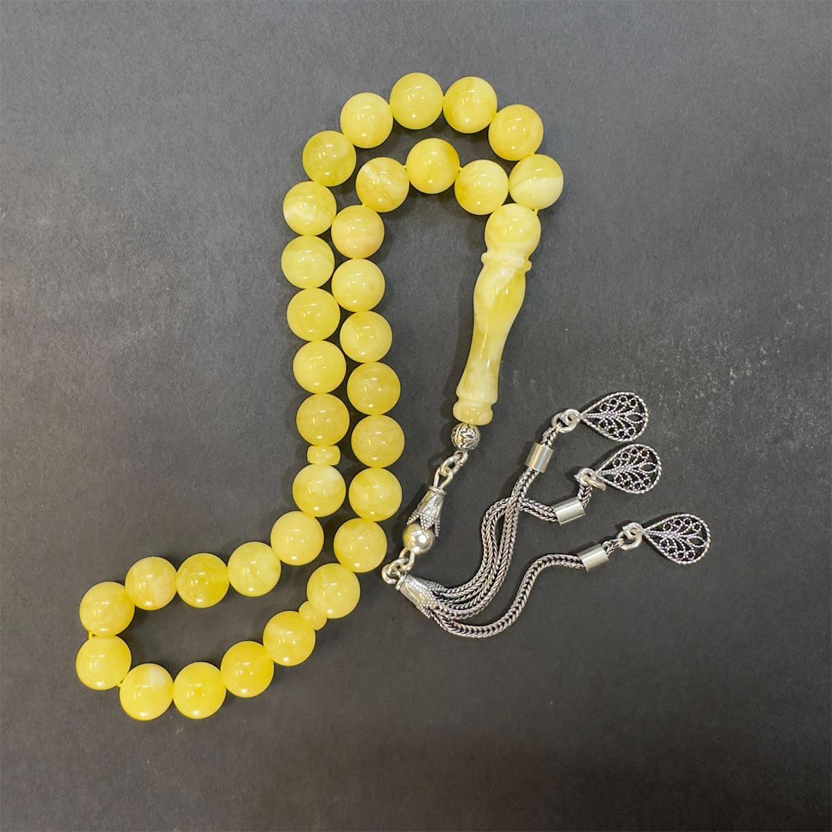 Akça Kaliningrad Damla Kehribar Küre Model Tespih 8 (mm)