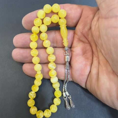 Kaliningrad Damla Kehribar Tespih Küre Kesim 8 (mm)