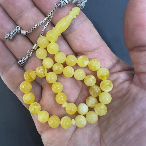 Kaliningrad Damla Kehribar Tespih Küre Kesim 8 (mm)