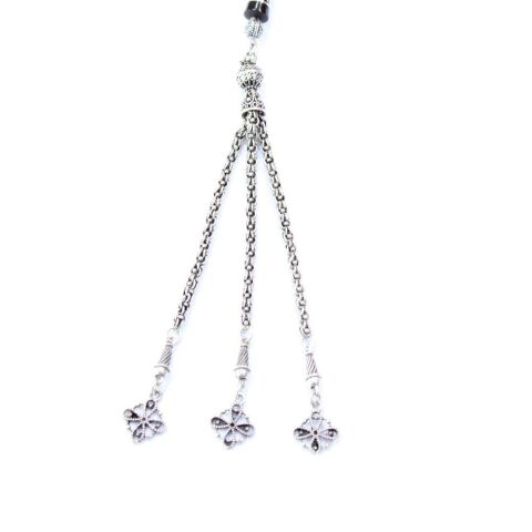 Firuze İşlemeli Oltu Taşı Tespih 11 (mm)