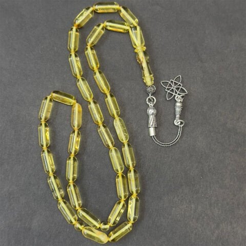 Şeffaf Kaliningrad Damla Kehribar Kapsül Tespih 5*13 (mm)