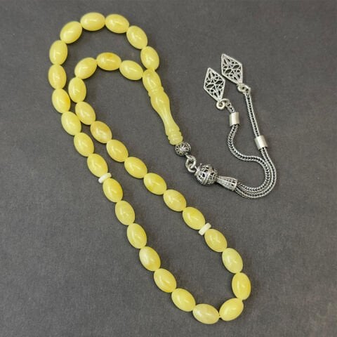 Kaliningrad Damla Kehribar Badem Tespih 5,5*8 (mm)