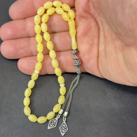 Kaliningrad Damla Kehribar Badem Tespih 5,5*8 (mm)