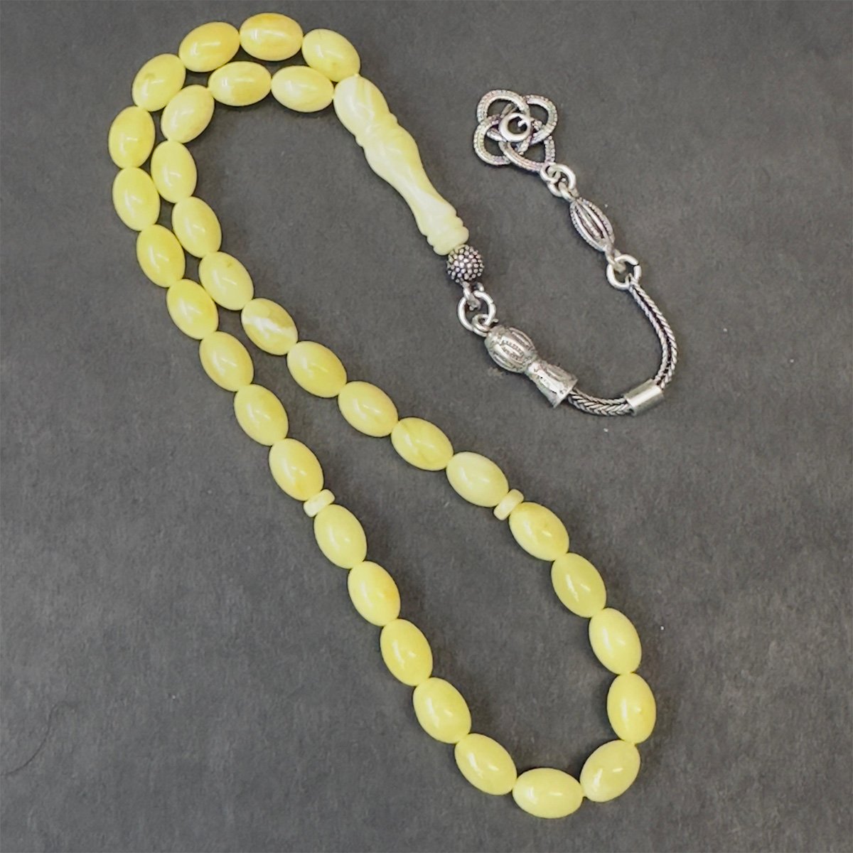 Kaliningrad Damla Kehribar Badem Tespih 5,5*8 (mm)-1