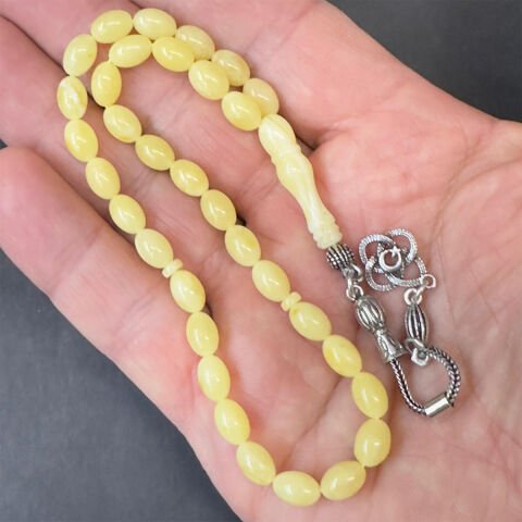 Kaliningrad Damla Kehribar Badem Tespih 5,5*8 (mm)-1