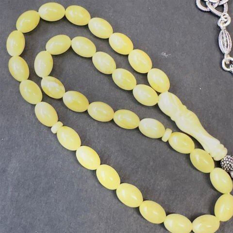 Kaliningrad Damla Kehribar Badem Tespih 5,5*8 (mm)-1