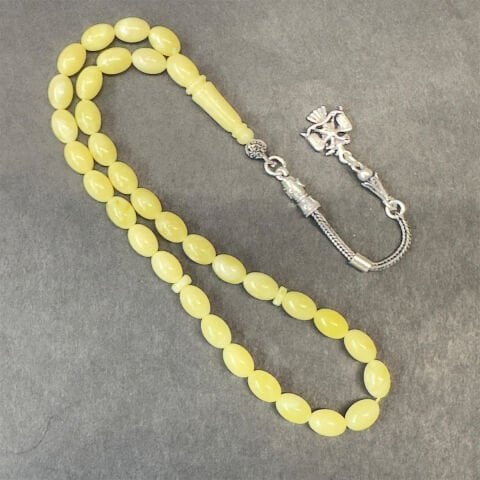 Kaliningrad Damla Kehribar Badem Tespih 5,5*8 (mm)-2