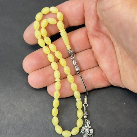 Kaliningrad Damla Kehribar Badem Tespih 5,5*8 (mm)-2