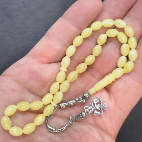 Kaliningrad Damla Kehribar Badem Tespih 5,5*8 (mm)-2