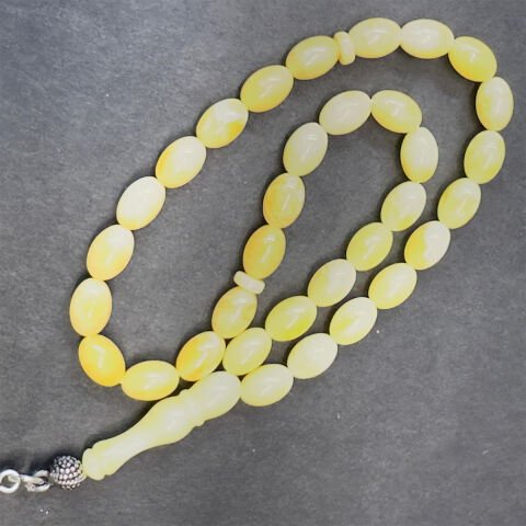 Kaliningrad Damla Kehribar Badem Tespih 5,5*8 (mm)-3